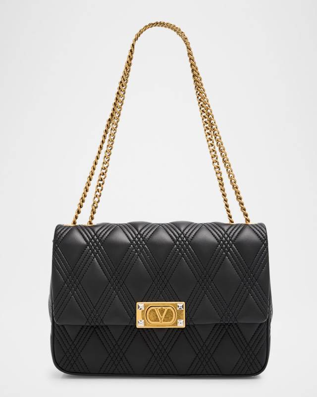 Rockstud VLOGO Quilted Leather Chain Shoulder Bag